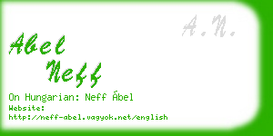 abel neff business card